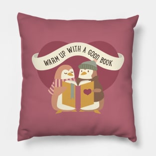 Book Lover - Warm Up With A Good Book Pillow