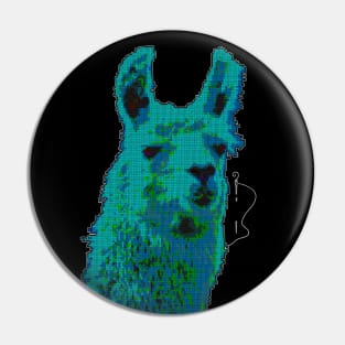 Cross Stitch Llama Pin