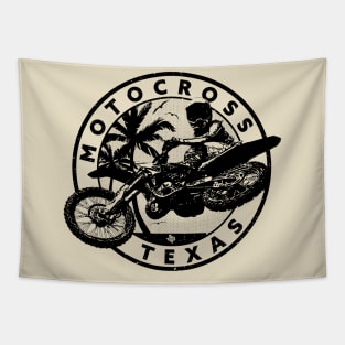 Texas Style Motocross Black Tapestry