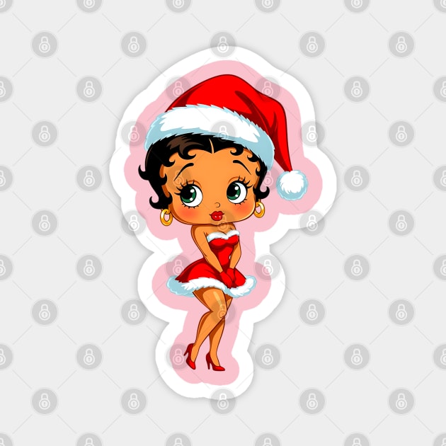 Betty Boop  Christmas Santa Magnet by UrbanLifeApparel