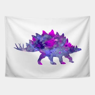 Purple Stegosaurus Watercolor Painting Tapestry