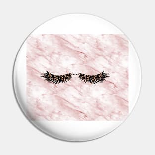 Pink marble rose gold lashes Pin