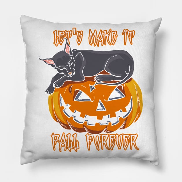 Halloween Cat Pillow by Colorbird77