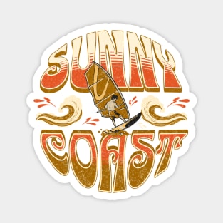 Sunny Coast, Sunshine Coast Distressed Vintage Graphic Magnet