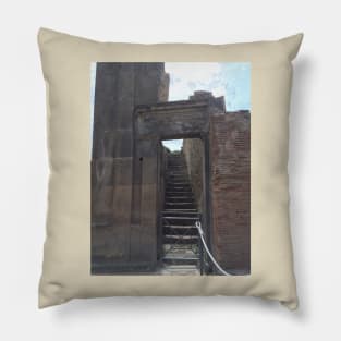 Pompeii Stairway near Mt. Vesuvius, Naples, Italy Pillow