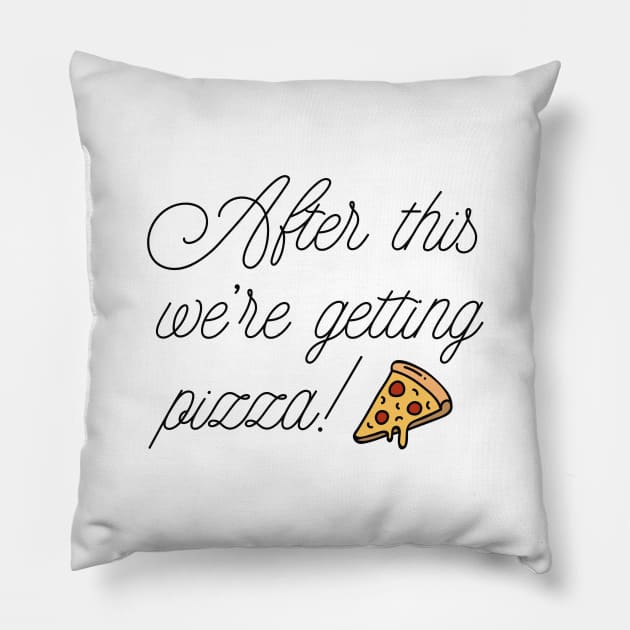 We're Getting Pizza Pillow by LuckyFoxDesigns