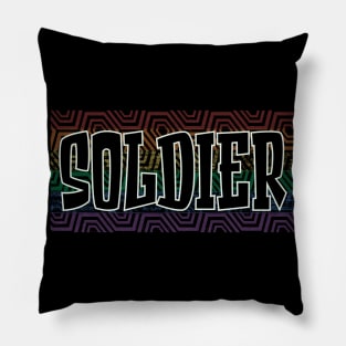 LGBTQ PATTERN USA SOLDIER Pillow