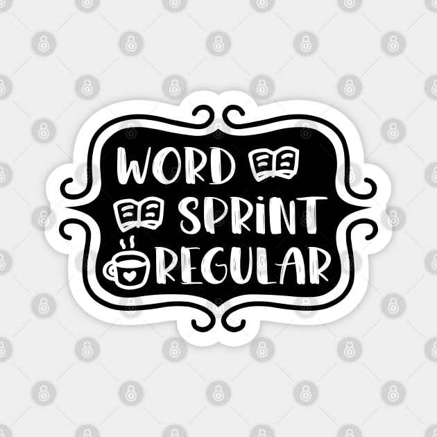 Word Sprint Regular - Writing Typography Magnet by TypoSomething