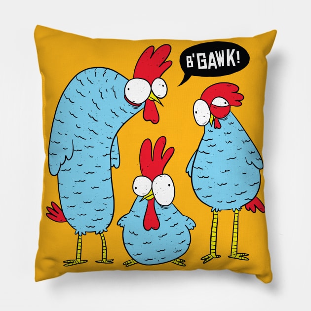 The Chicken Gang Pillow by vexeltees