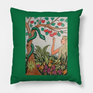 Eve in the Garden of Eden Pillow