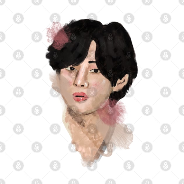 BTS Taehyung V Painting by kkotstore