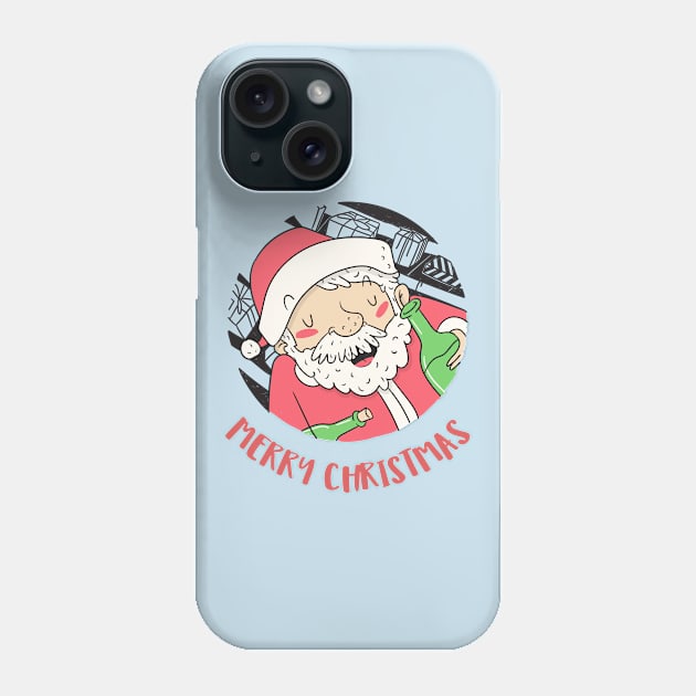 Drunk Santa Phone Case by sydorko