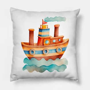 Watercolor Children Toy #5 Pillow