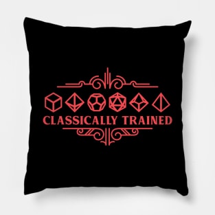 Classically Trained Polyhedral Dice Set Red Tabletop RPG Addict Pillow