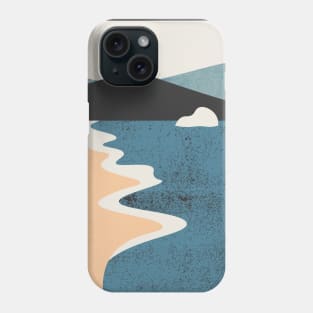 Minimalistic Art Of Beach And Mountains Phone Case