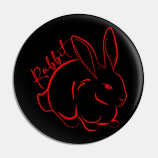 Rabbit drawing Pin