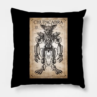 Mechanical steampunk chupacabra Pillow