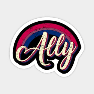 Bisexual ally lgbt pride vintage Magnet