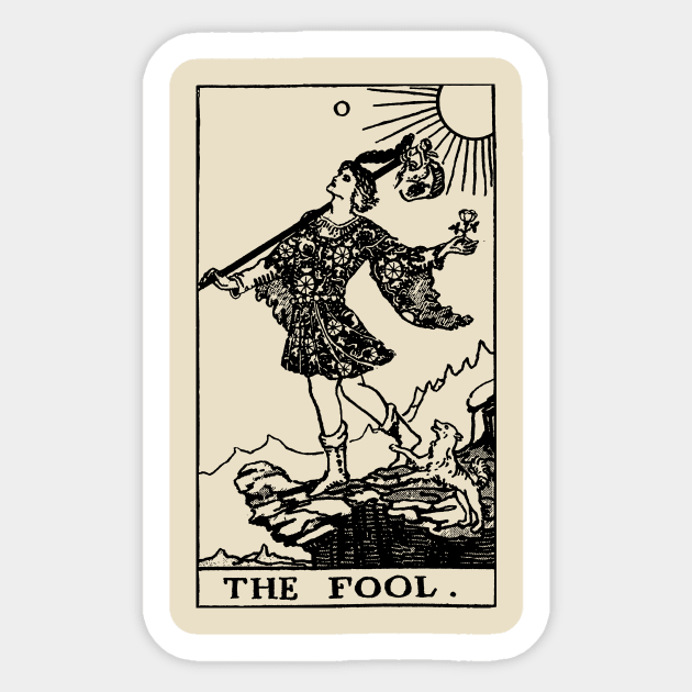 Tarot Card - The Fool (Silhouette) - Tarot - Sticker