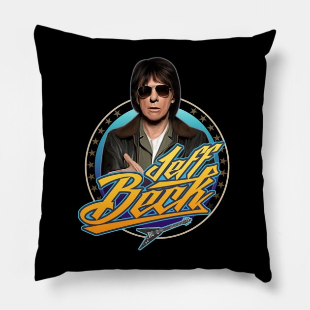 Jeff Beck Pillow by Trazzo