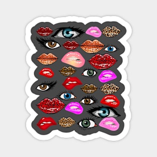 Novelty Lips and Eyes Magnet