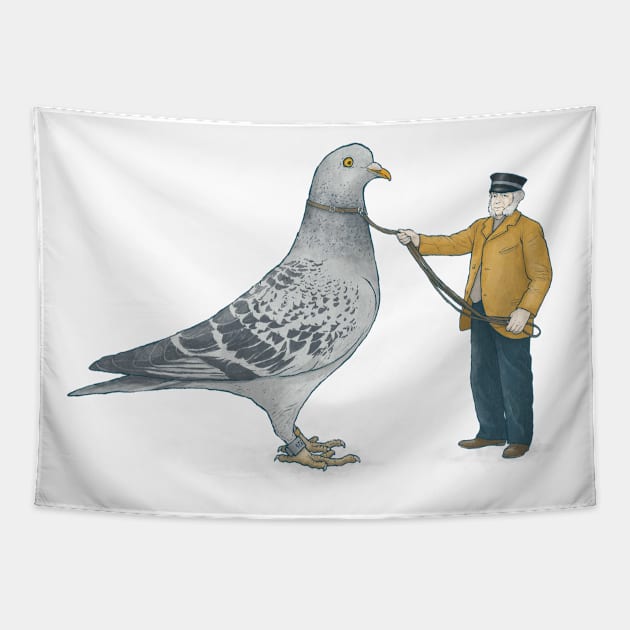 The pigeon keeper Tapestry by jurjenbertens