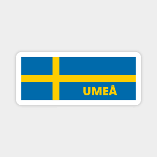 Umeå City in Swedish Flag Magnet