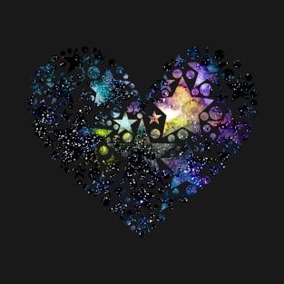 Watercolor Starry Sky in Heart T-Shirt