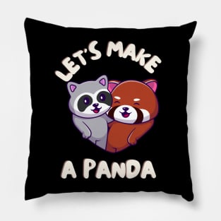 Let's Make A PANDA Funny Red Panda Couple Pillow