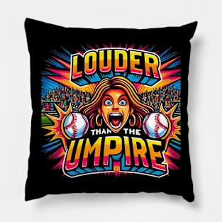 Cheer Loudly Baseball Mom Pillow