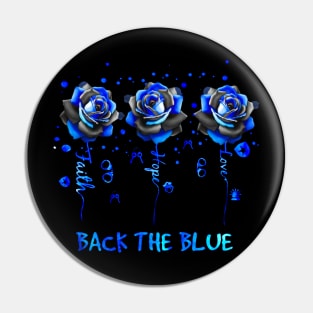 Rose Back The Blue Pin