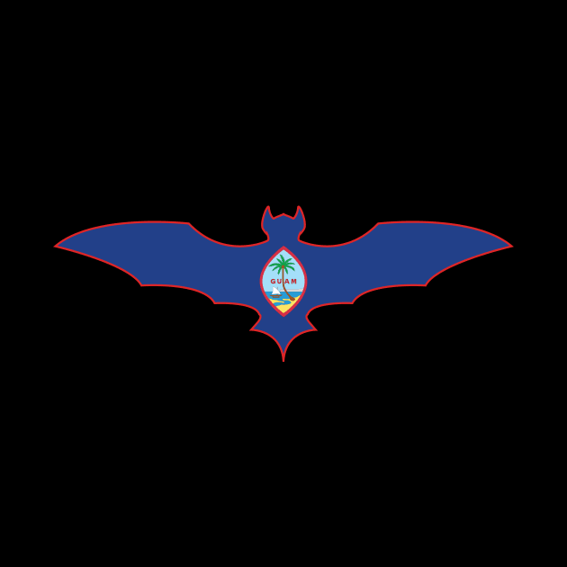 Guam Bat Flag by Wickedcartoons