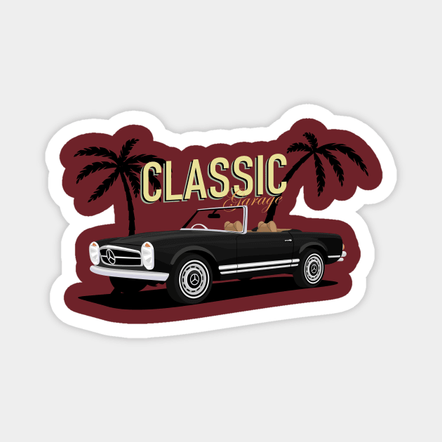 Classic Car Garage Collection Magnet by masjestudio