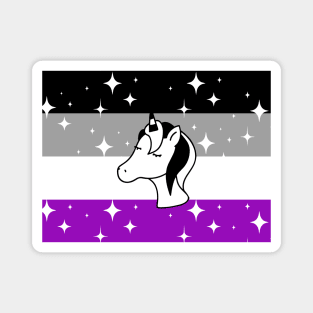 Asexual Sparkle Unicorn Magnet