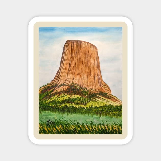 Devils Tower monument Magnet by Matt Starr Fine Art