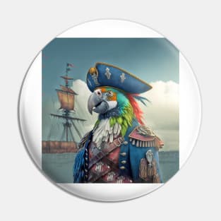 Macaw Parrot Pirate Captain Pin