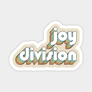 Joy Division - Retro Rainbow Typography Faded Style Magnet