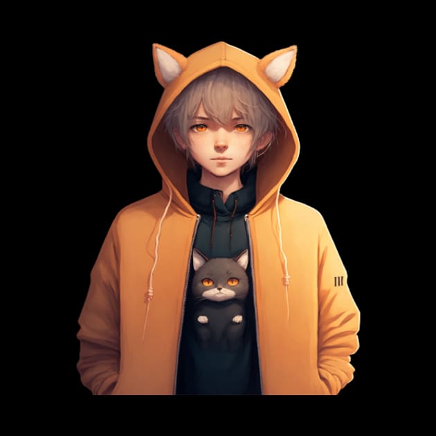 Ear Cat Coat" T-Shirt by AII IN ONE STORE