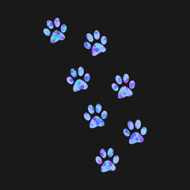 Spotted Paw Prints by alisadesigns