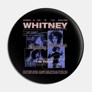 Whitney Houston 80s 90s Vintage Pin