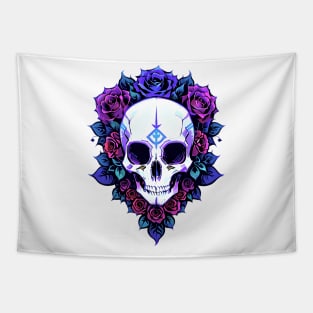 Cyberpunk Flowers Tapestry