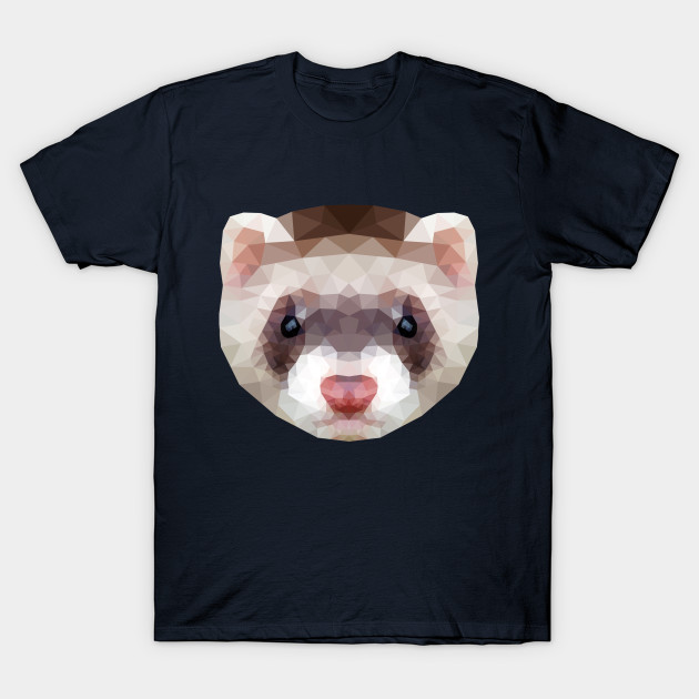 Ferret - Low Poly - T-Shirt | TeePublic