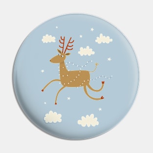 Flying Reindeer Pin