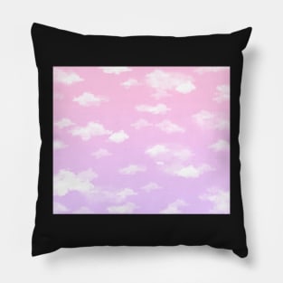 pink and lavender sky Pillow