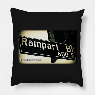 Rampart Boulevard, Los Angeles, California by Mistah Wilson Pillow