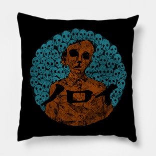 Noroi The Curse (red and blue) Pillow