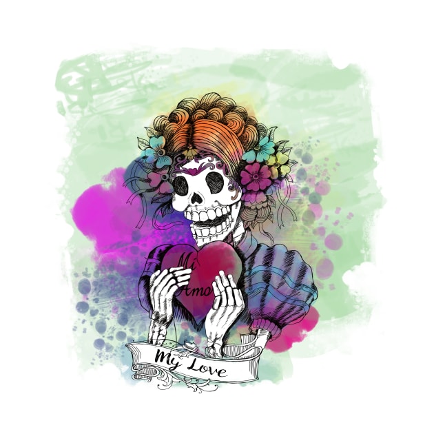 Day of the dead Mi amor by cynthiacabello