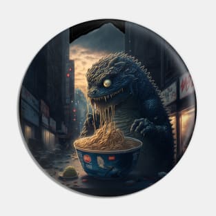 Kaiju eating ramen I Pin