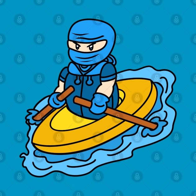 Cute cartoon rowing boat by Andrew Hau