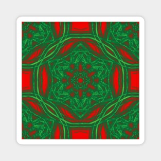 Kaleidoscopes of Christmas stars Magnet